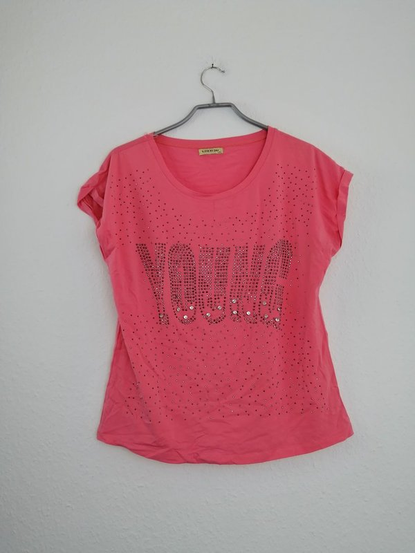 rosa Damen T-Shirt - Größe X/XL