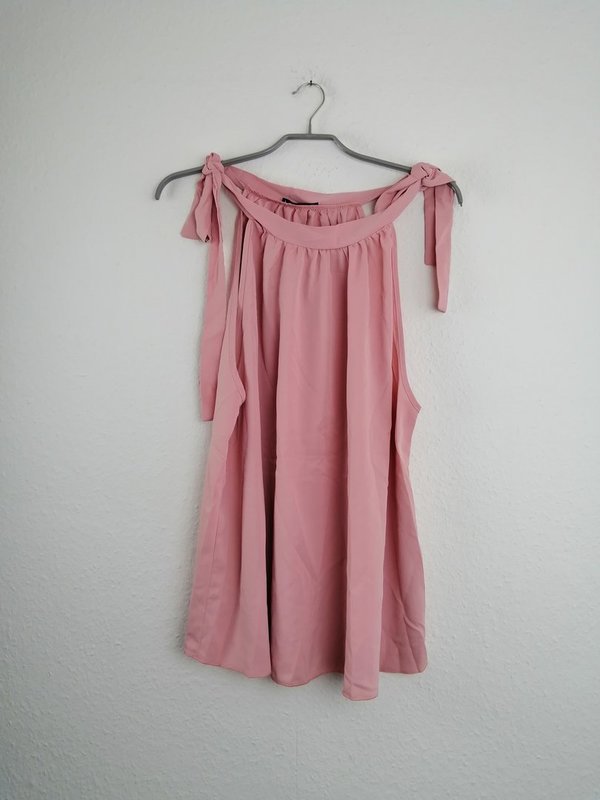 rosa Bluse mit Bindedetail - Größe 3XL