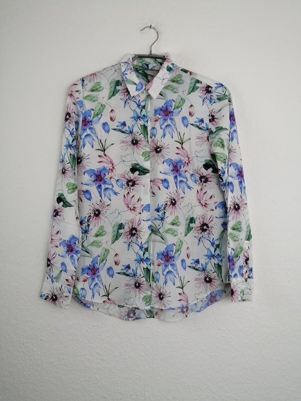 Damen Bluse mit Blumen Muster - Größe 34