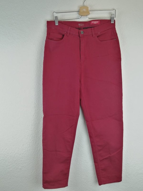 rote Jeans im tapered fit - Größe 40/28