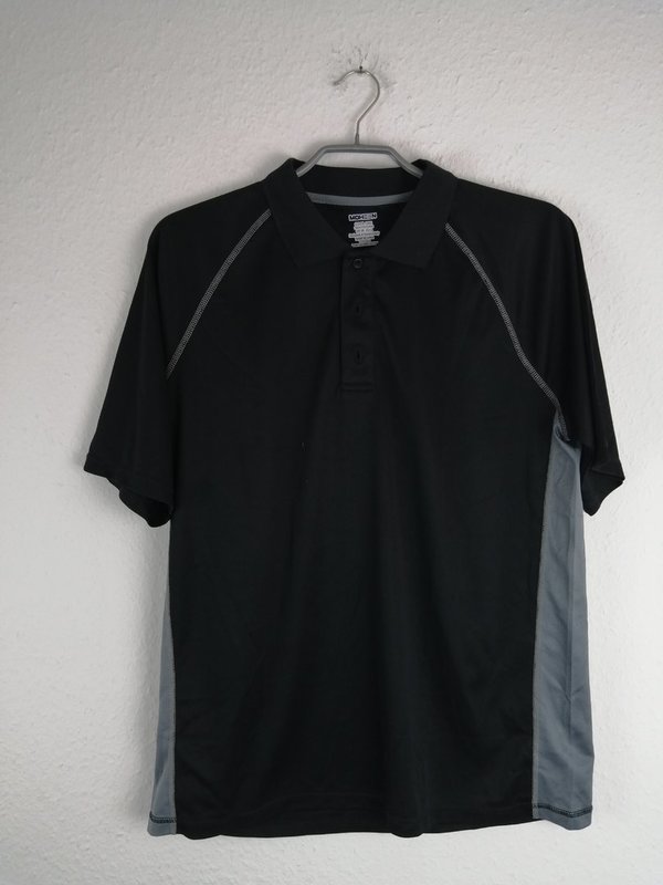 Schwarzes Polo-T-Shirt - Größe L