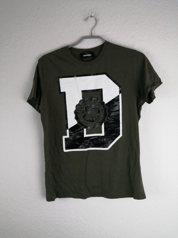 Dunkelgrünes Damen-T-Shirt - Größe L