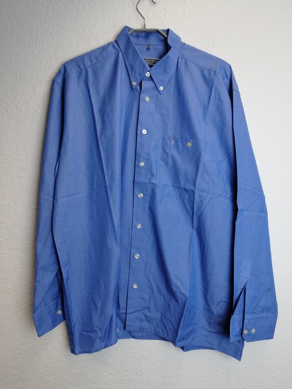 blaues langärmliges Herrenhemd – Größe 43