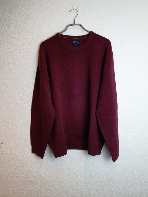 Bordeaux-Roter Pullover Herren von McEarl - Größe XL / 54